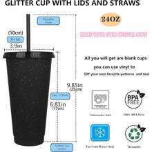 5/12 Packs Tumbler With Straw And Lid Water Bottle Reusable Cups Tumblers And Water Glasses Plastic Drinking Straw Tumbler Iced Coffee Travel Mug Cup For Parties Birthdays Adults (24 Oz, Assorted Color)