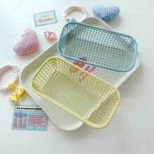 Cream Ins Style Storage Basket Highly Attractive Wrought Iron Small Basket Simple Office Makeup Table Desktop Sundries Sorting Storage Box - Multicolor - View 5