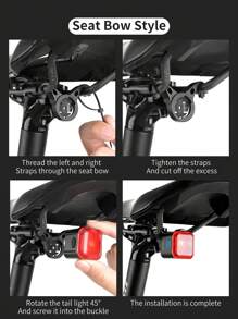 TOSUOD Smart Bicycle Taillight,TOSUOD Bike Light, USB-C Quick Charge/Auto On/Off Brake Sensor/6 Modes (Including Pulse, Strobe, SOS)/IP/Aluminum+ABS Construction/Lithium-Polymer Battery/Compatible With Road, Mountain, Electric Bicycles/Night Riding Safety/Cycling Visibility/Durable Construction/Weatherresistant Gear/Multimode Lighting/Urban Cyclists/Bicycle Safety Gear/Compact Design/Highquality Materials/Usbc Rechargeable Light/Mountain Bikers