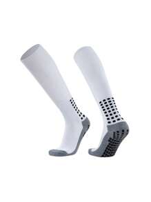 1 双儿童及膝运动袜，圆点防滑专业足球袜，加厚毛圈面料硅胶防滑防臭高筒袜，适合 7-12 岁男童女童 - 彩色 - 查看 15