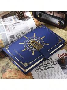 Diário Vintage com Cadeado, Caderno de Estudante, Diário Trancado para Mulheres e Homens Tamanho A5, Diário Trancado para Adultos, Diário de Viagem para Escrever