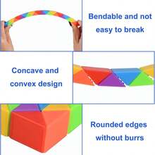 1/3/8/10/15pcs Mini Magic Cube Puzzle Toys, Hollow Snake Cube Puzzle Toys - Fidget Cube Toys, Snake Cube Macarons Twist Puzzle, Party Favors & Gift Bag Fillers, Travel Toys, Birthday Gift Box Toys - Multicolor - View 5