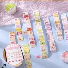 1 卷韩国 Ins 风格 DIY 边框装饰胶带，Grid Kingdom 系列，适用于礼物、办公室、家庭、标记、标签、教室、娱乐玩具，DIY 趣味装饰胶带，用于创意复古 Guka 园林绿化材料手账、学校用品、返校