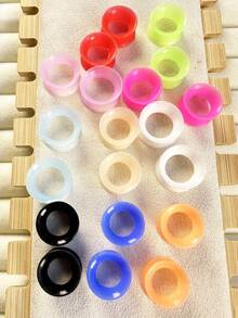 9mm Thin Flared Silicone Ear Gauges, Punk Style Ear Piercing Jewelry, Minimalist Fashion Ear Plugs