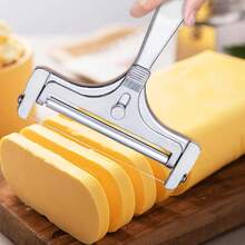 Adjustable Cheese Slicer – Stainless Steel Wire Cutter For Perfect Thin/Thick Slices, Ergonomic Handle For Hard & Soft Cheeses - Silver 1pc - View 6