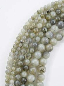 1 hebra de Cuentas sueltas de piedra natural de labradorita, cuentas redondas lisas de piedras curativas para hacer joyas, pulseras y collares de bricolaje, 4 mm, 6 mm, 8 mm