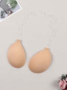 Almohadilla para el pecho invisible colgante del cuello para damas, almohadilla de elevación tejida que se puede combinar con vestidos sin espalda