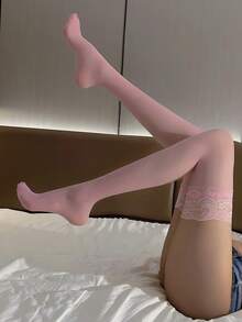 1双女士性感防勾丝超薄过膝长袜，高弹防刮，适合日常穿着、居家、户外、通勤和夜店风格超薄丝袜，Y2K风格，舒适 - 彩色 - 查看 12