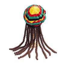 Europäischer und amerikanischer Woll-Perückengeflecht-Baskenmütze, gehäkelte Jamaika Regenbogen-Mütze, Halloween Reggae zerzausten Geflecht-Hut, Cos gefälschter geflochtener Baskenmütze, Jamaika Reggae Hut, Halloween Männer Baskenmütze Perücke