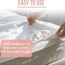 GIURKUU 4pcs Queen/King Size Bed Sheet Labels, Easy To Use, Machine Washable, For Size Identification