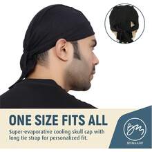 BISMAADH Pack De 3 Pañuelos Transpirables para La Cabeza, Ideales para Usar como Gorro, Forro para Casco, Pañuelo Anti-Rocío, Bandana, Turbante, para Motociclismo Y Ciclismo. - 1 - Ver 4