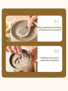 5件套304L不锈钢保温饭盒带储物袋和餐具，便携式双层带盖便当盒，适用于办公室、学校