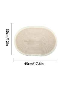 1/2/4/6/8 Stücke minimalistische Farbverlauf beige ovale Polyester Platzsets