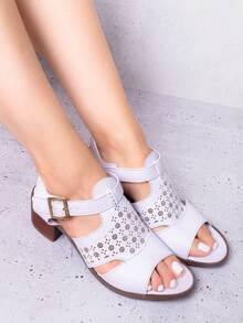 Women Heeled Sandals - White - View 2