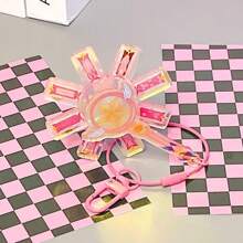 1pc 2025 New Acrylic Rotating Windmill Creative Cartoon Laser Cute Keychain Bag Charm, Gift For Best Friends - Multicolor - View 13