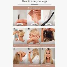 Soft 26inch 180%Density Black 13*4 Synthetic Hair Front Lace Wig With Baby Hair Glueless Heat Resistant And Breathable Synthetic Fiber Hair Natural Hairline Free Parting For Party Daily Use - 黑色 - 查看 9