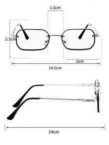 2pcs Men's Black Frame Caramel Lens Retro Square Copper Mini Y2K Classic Fashion Glasses, Suitable For Daily, Photography, Vacation, Travel (Comes With Glasses Cloth & Strap) - 1*black Frame/full Gray+1*black Frame/light Brown (without Box) - View 6