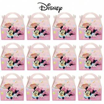 Disney 12 cajas de regalo con tema de Minnie Mouse de Disney, suministros para fiesta de cumpleaños
