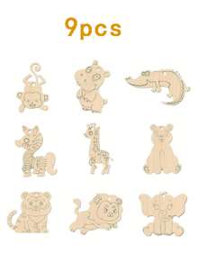 12PCS/18PCS/30PCS Wooden Unicorn Crafts: Festive Party Decorations, Artistic Room Accents, DIY Painting Projects, Wooden Handicrafts, Perfect Birthday Gifts