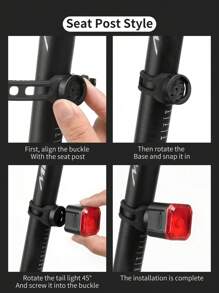TOSUOD Smart Bicycle Taillight,TOSUOD Bike Light, USB-C Quick Charge/Auto On/Off Brake Sensor/6 Modes (Including Pulse, Strobe, SOS)/IP/Aluminum+ABS Construction/Lithium-Polymer Battery/Compatible With Road, Mountain, Electric Bicycles/Night Riding Safety/Cycling Visibility/Durable Construction/Weatherresistant Gear/Multimode Lighting/Urban Cyclists/Bicycle Safety Gear/Compact Design/Highquality Materials/Usbc Rechargeable Light/Mountain Bikers