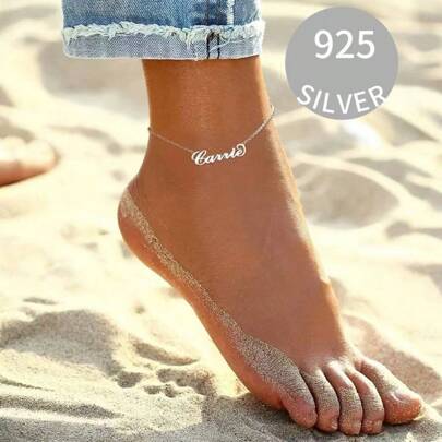 DIY Custom Letter Ankle Chain For Women 2025 New Style 925 Silver Exquisite Sexy Ankle Ankle Ankle Chain