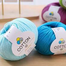 100% Cotton Yarn, 6 Balls*50g (Total 300g), 1 Ball Length 160m, 6 Ball Pack, Skin-Friendly, Breathable Cotton Yarn For Knitting Sweaters, Crocheting Blankets, Weaving Vests, Handmade Crafts, Multiple Color Options - 6 Balls Of Pure Cotton - View 4