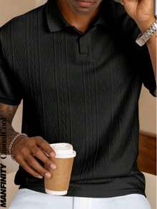 Polos para hombre, Tops para hombre, Camisetas para hombre - Negro - Ver 1