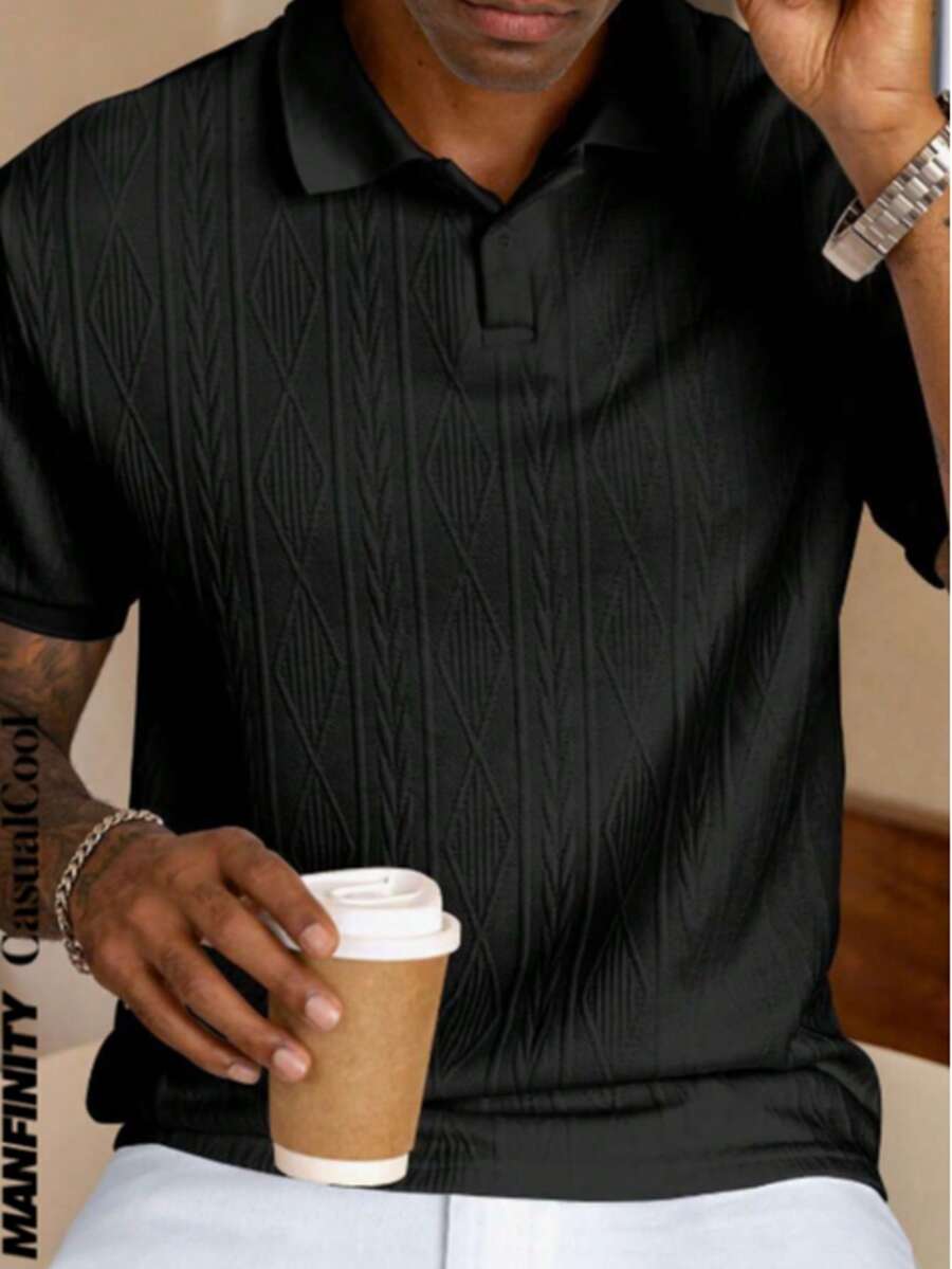 Polos para hombre, Tops para hombre, Camisetas para hombre - Negro - Ver 1