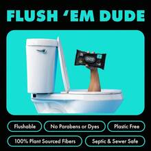 DUDE Wipes Flushable Wipes 3 Pack 144 Wipes Shea Butter Smooth With Vitamin E Aloe Septic And Sewer Safe - Mint - 查看 3