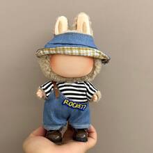 LABB 17厘米工装毛绒娃娃服装套装，仅衣服，适合第一代和第二代 LABB 服饰，坐姿派对服装，不含鞋子