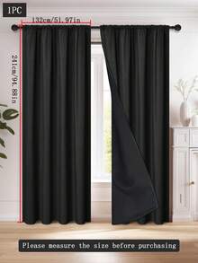 1 件春季涤纶纯色遮光窗帘，轻质，杆袋设计，100% 涤纶遮光遮阳，经典简约风格，适用于卧室、客厅、书房、窗户装饰、家居装饰，轻质 100% 涤纶纯色窗帘，四季皆宜，适合家庭日常使用 - 彩色 - 查看 22