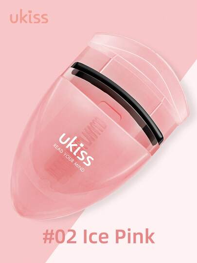 ukiss Máy uốn mi cầm tay, có đường viền, mái chèo rộng + lò xo lực đồng đều, mi cong, dày, dụng cụ uốn mi nhẹ nhàng cho mi cong, sử dụng với mascara để có thêm độ dày