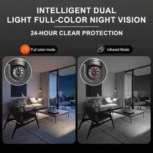 1/2/4pcs 2.4G WiFi Security Camera, Home Security Monitoring With 360° Panoramic View, Two-Way Audio, AI Motion Detection & Night Vision, Remote Control Via App, Suitable For Indoor Use - Black - View 7