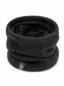 1pc Kids' Winter Cycling Knitted Warm Neck Gaiter With Thermal Lining - Multicolor - View 12