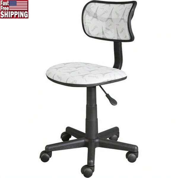 Adjustable Height Swivel Office Chair Cushioned Mesh Back Support Easy Assembly Versatile Indoor Use