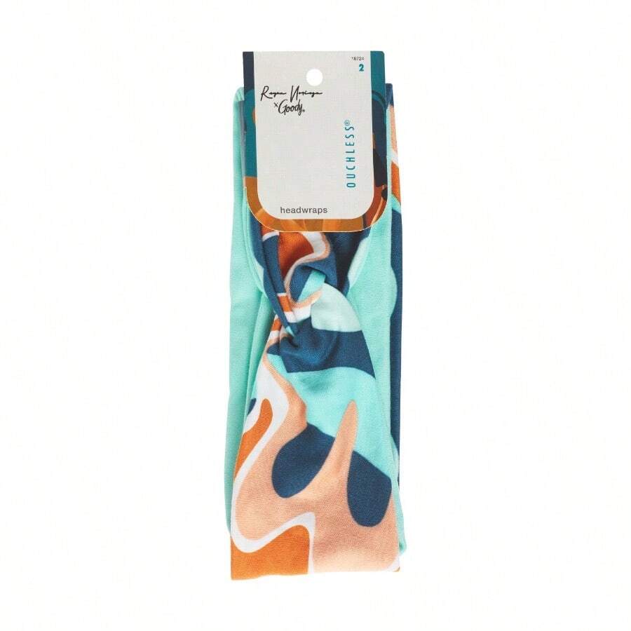 Tru X Reyna Nori Collab Ouchss?? Printed Twist Head Wraps Oran 2 Ct