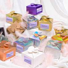 Papel Adesivo Holográfico Contínuo Dourado, Prateado, Roxo, Adesivos Holográficos Térmicos Multiuso, Compatível com Impressoras Portáteis Miniatura, Pode Ser Usado para Impressão de Nomes, Festas de Feriados, Decorações de Presentes, Adesivos Holográficos DIY