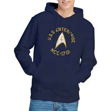 Star Trek Mens Collegiate Hoodie (Navy) - Navy Blue - View 5