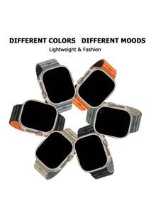 1 件男女通用运动海洋风格表带,兼容 49 毫米 46 毫米 45 毫米 44 毫米 42 毫米 41 毫米 40 毫米 38 毫米系列 10、SE、9、8、7、6、5、4、2、1 - 乳白 - 查看 7