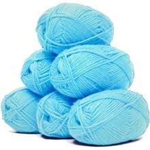 6 Rollen weiche Milchbaumwoll Garn Skeins je 25 Gramm Milchgarn zum Häkeln & Stricken, einfarbige Strickgarne zum Weben von Garn, gehäkeltes Garn Bastelmaterial für DIY Handwerke, Spinnen