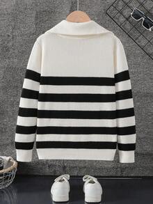 Girls' Turtleneck Long Sleeve Sweater, Autumn/Winter - Apricot - View 2