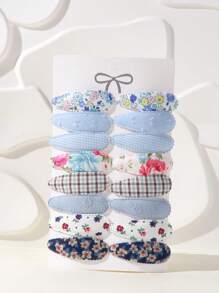 16 件/卡 婴儿女孩礼物 新款头饰 手工钩针儿童发夹 发饰 - 彩色 - 查看 10