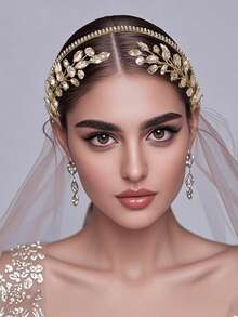 1 pezzo Cerchietto con strass argento, accessorio per capelli da donna adatto per uso quotidiano, feste per adulti, regali per le vacanze, accessori per capelli, fascia per capelli, cerchietto per capelli da donna, abbigliamento autunnale - Argento - Visualizzare 6