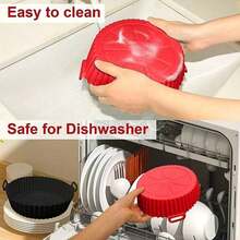 1pc Reusable Silicone Air Fryer Baking Tray, Air Fryer Accessory - Multicolor - View 8