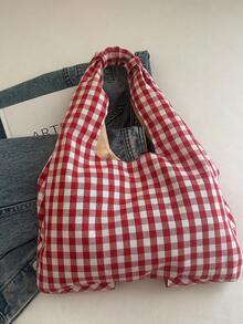 Women's Checkered Bow Decoration Shoulder Underarm Bag, Sweet And Cool Outdoor Vacation Travel Bag, Multifunctional Daily Commuting Shopping Shoulder Bag, Casual Cell Phone Coin Storage Bag, Cute Bow Bag For Women , Bow