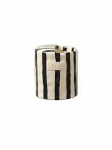 1pc Ins Style Striped Handgrip Coffee Mugs, Cute Girly Highly Attractive Romantic Water/Milk/Latte Cups For Women
