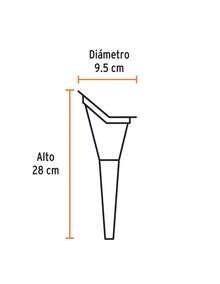 Embudo plástico 250 ml, cuello rígido, Truper - Negro - Ver 2