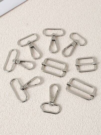 Shoulder Strap Three Pieces Suitcase Hardware Accessories Bag Buckle Shoulder Strap Buckle Bag Square Tail Dog Buckle DIY Accessories Handbag Zinc Alloy Die-Cast Hook Buckle Square Tail Buckle