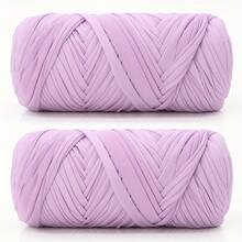 1/2 件优质 T 恤纱线，400 克（200 克 * 2），2 包优质高弹力编织碎布纱线，高弹力绳纱，纱线，钩针纱线，优质高弹力编织碎布纱线，适用于手工编织袋、篮子、地毯、鞋子、家居装饰和 DIY 工艺品，有多种颜色可供选择。 - 彩色 - 查看 36