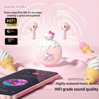Sanrio Auricular inalámbrico TWS Earphone EJ-910 con diseño de  y , reducción de ruido, control táctil HIFI, para deporte y gaming como regalo de cumpleaños